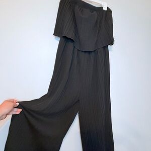 Chic Black Strapless Jumpsuit
